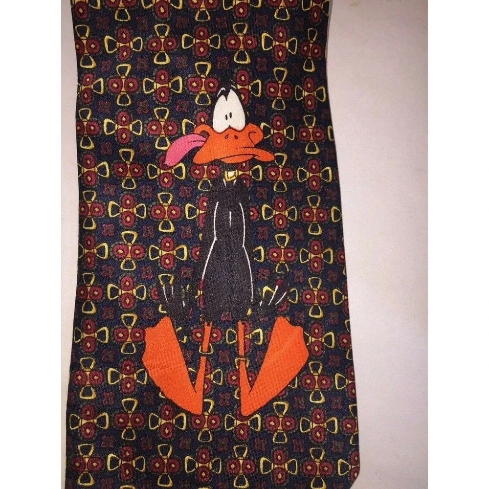 NOS Looney Tunes Mania‎ Daffy Duck Patterned Neck Tie 60